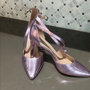 Chic Metallic Strappy Heels